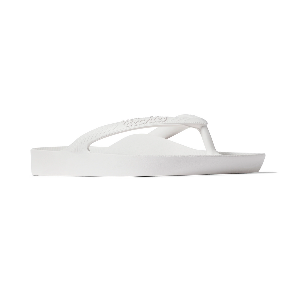 Archies Arch Support Thongs - White