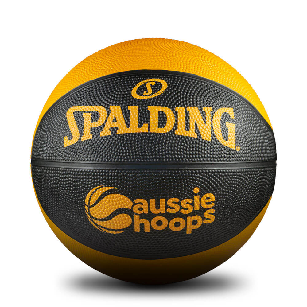 Spalding Aussie Hoops Outdoor Basketball - Black/Orange