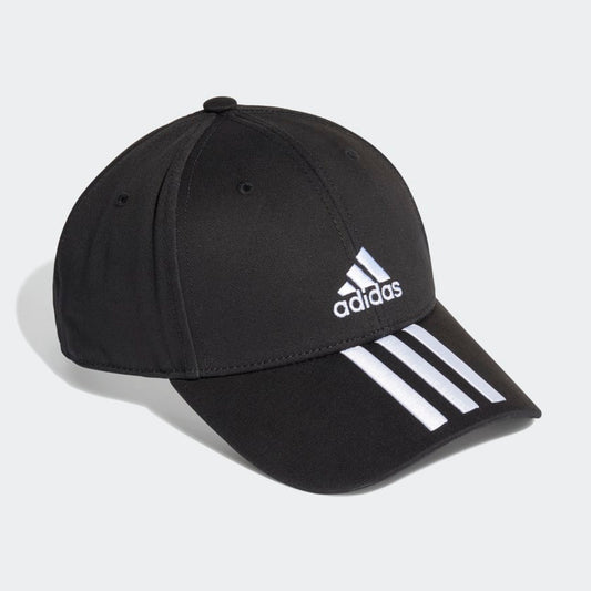 Adidas Baseball 3-Stripe Cap Cotton Twill - Black