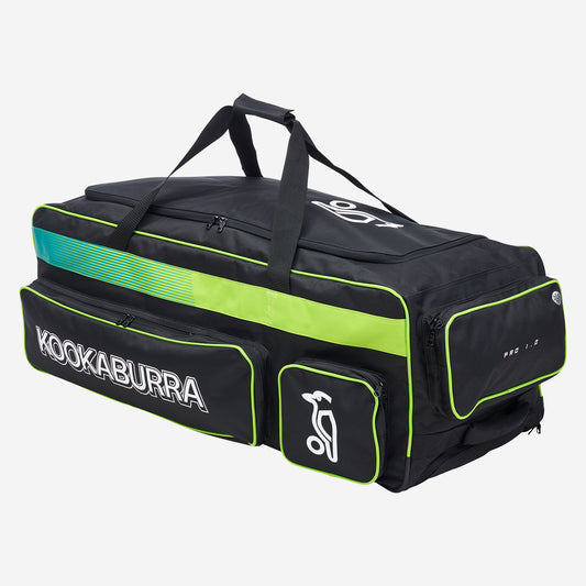 Kookaburra Pro 1.0 Kahuna Wheelie Bag - Black/Lime