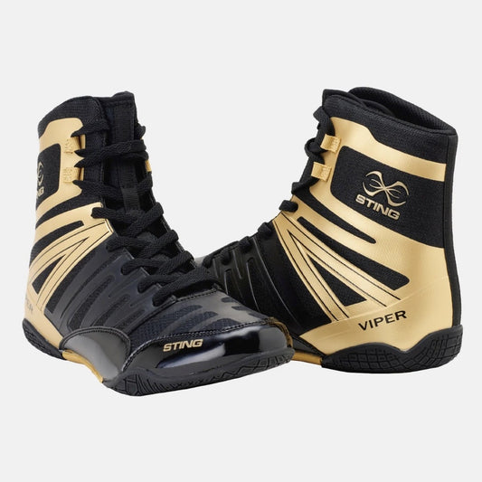 Sting Viper Boxing Shoe - Black/Gold