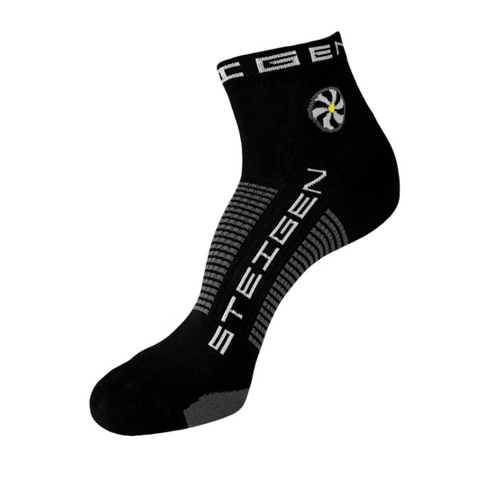 Steigen 1/4 Length Performance Socks - Black