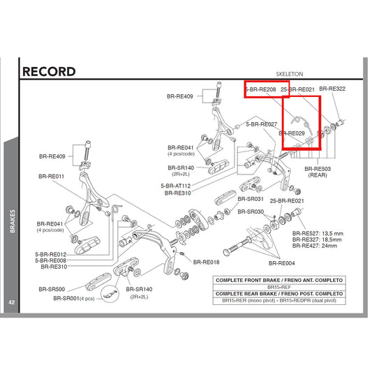 Campagnolo Genuine Spare Part BR-RE208