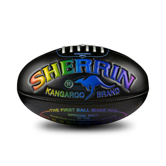 Sherrin Designer Super Soft Touch - Black/Rainbow