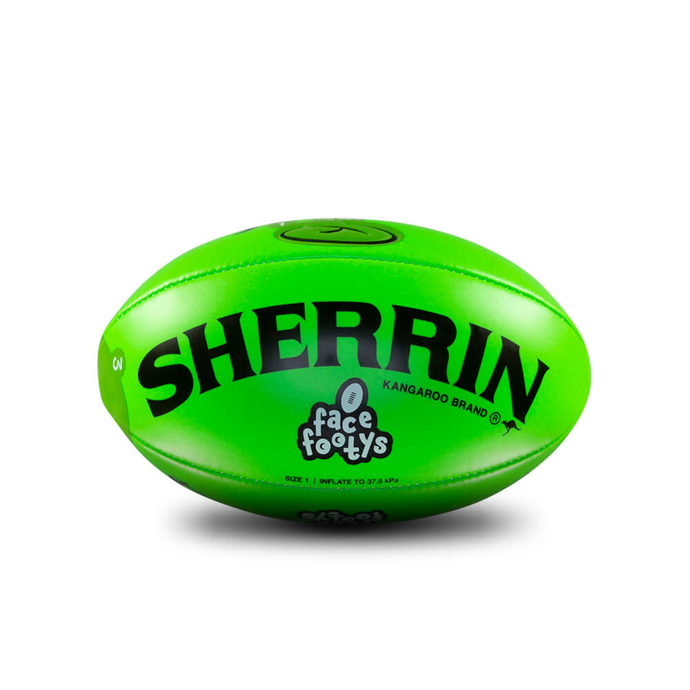 Sherrin Face Footy Super Soft Touch - Green