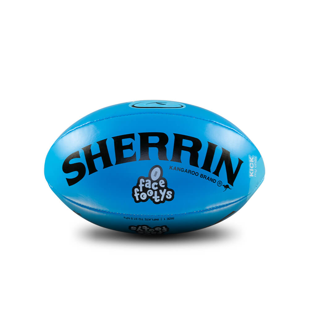 Sherrin Face Footy Super Soft Touch - Blue