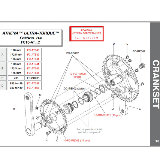 Campagnolo Genuine Spare Part FC-AT100