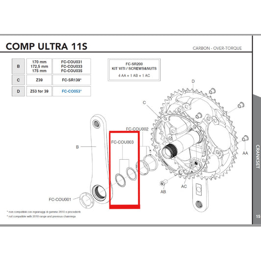 Campagnolo Genuine Spare Part FC-COU003