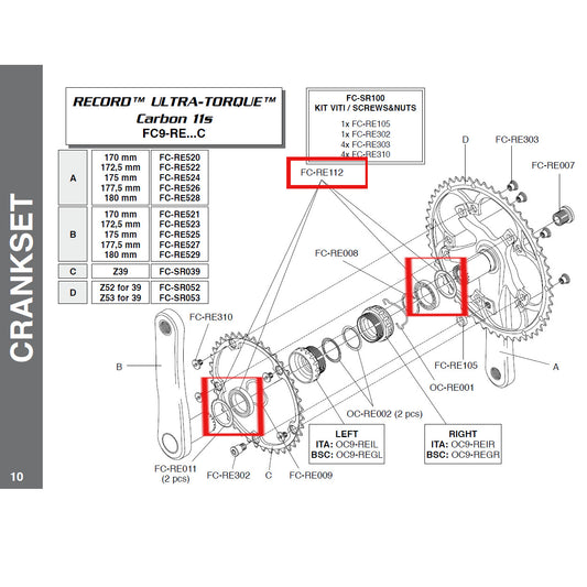 Campagnolo Genuine Spare Part FC-RE112