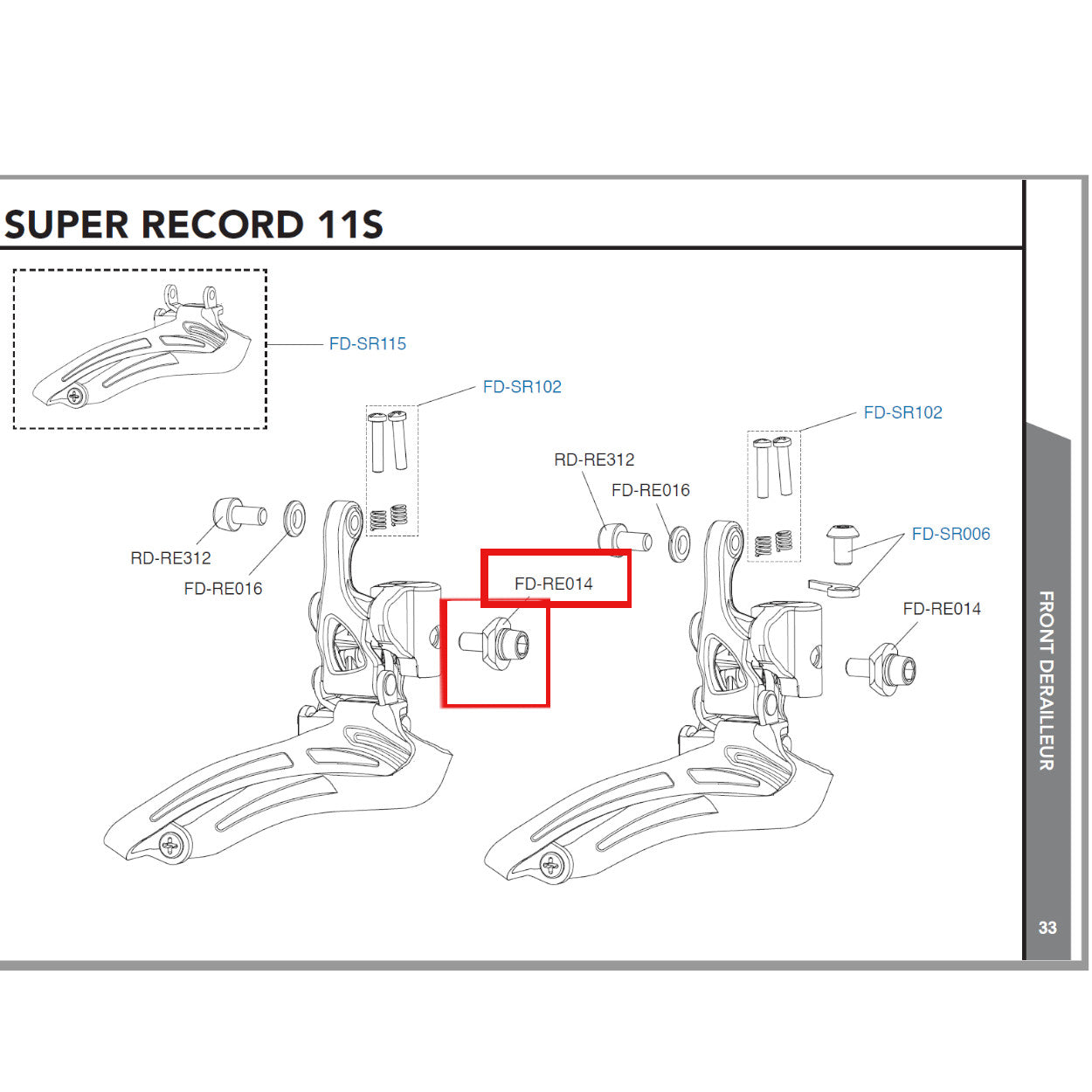 Campagnolo Genuine Spare Part FD-RE014