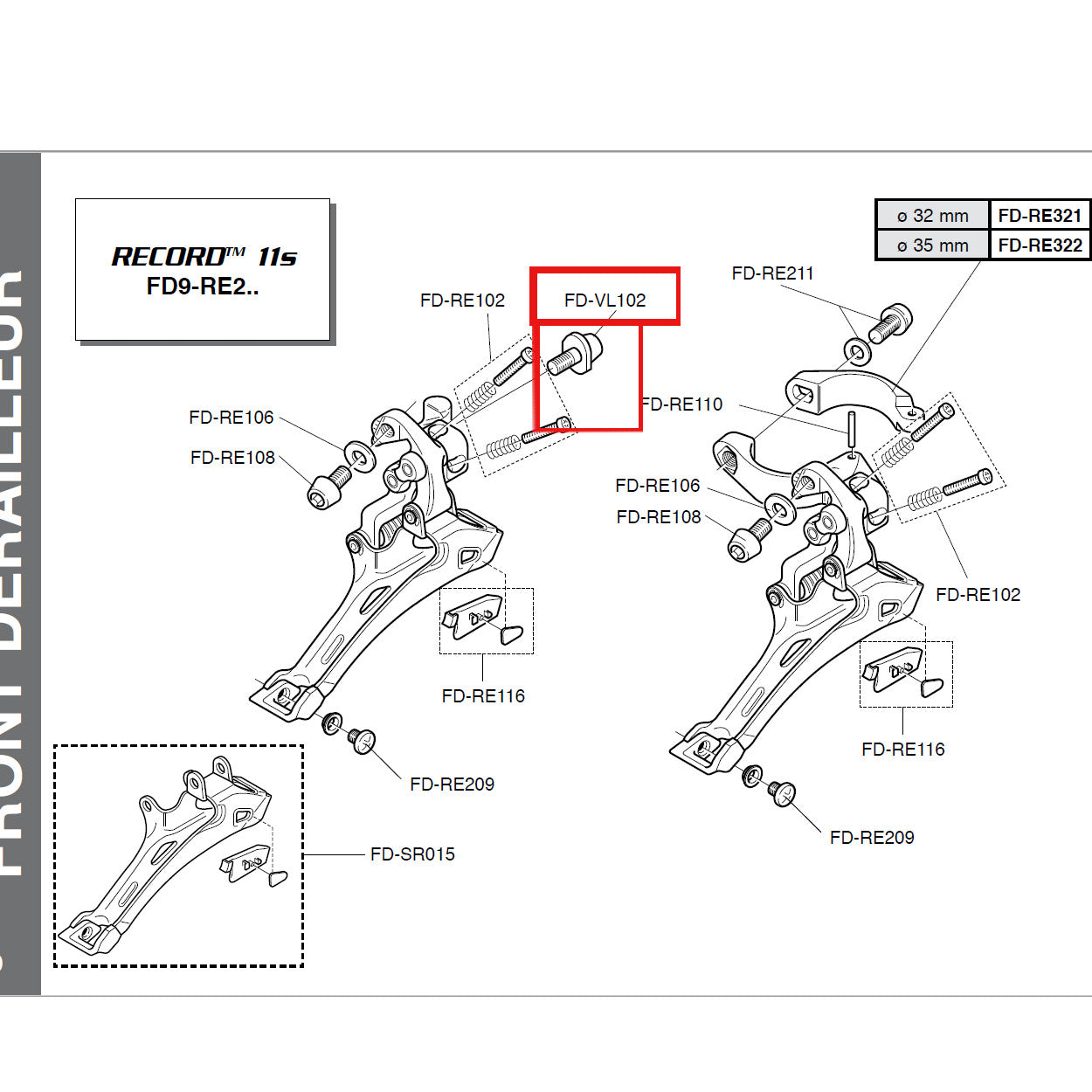 Campagnolo Genuine Spare Part FD-VL102