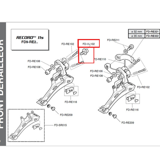 Campagnolo Genuine Spare Part FD-VL102