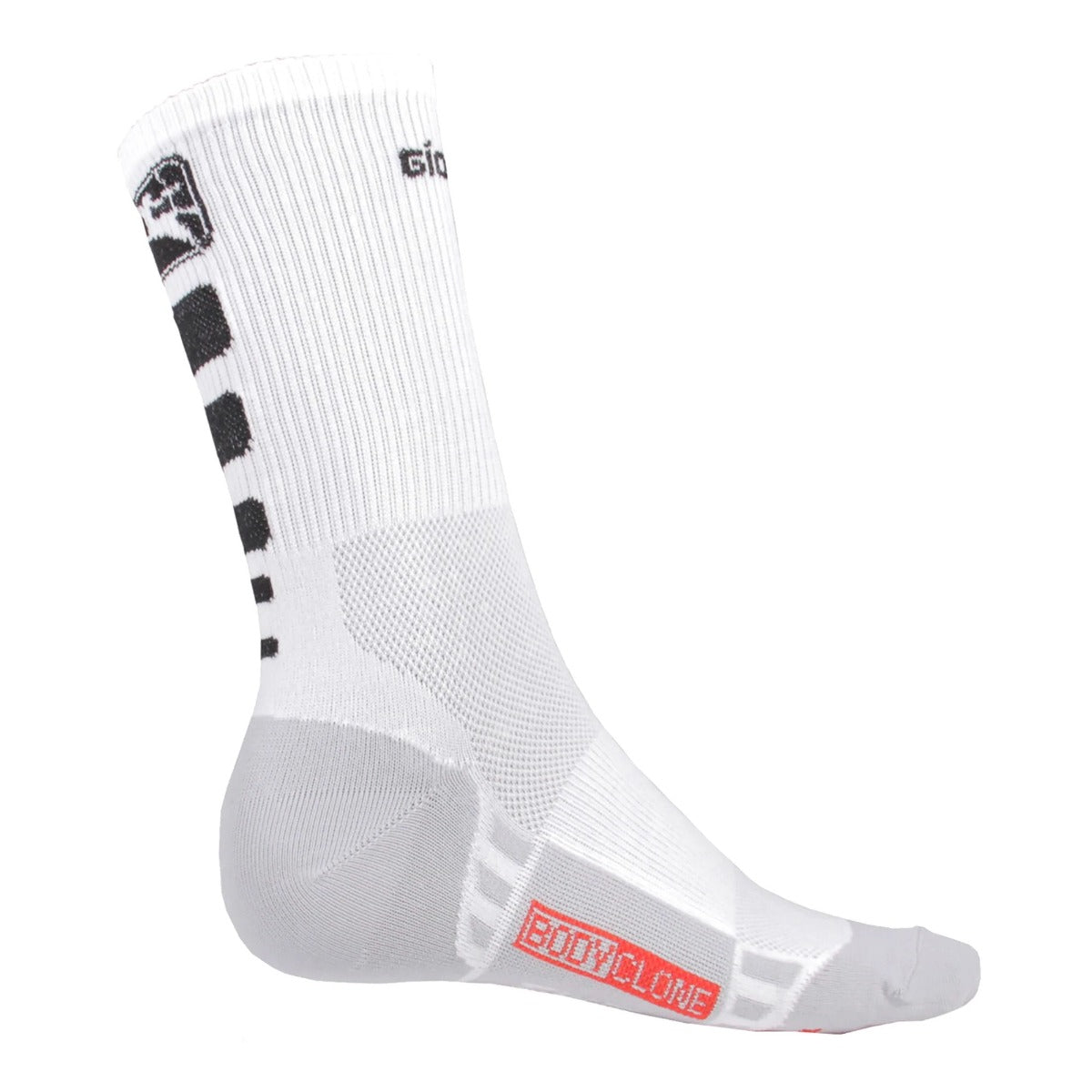 Giordana FR-C Tall Socks - White / Black Logo