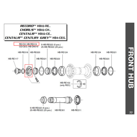 Campagnolo Genuine Spare Part HB-RE019