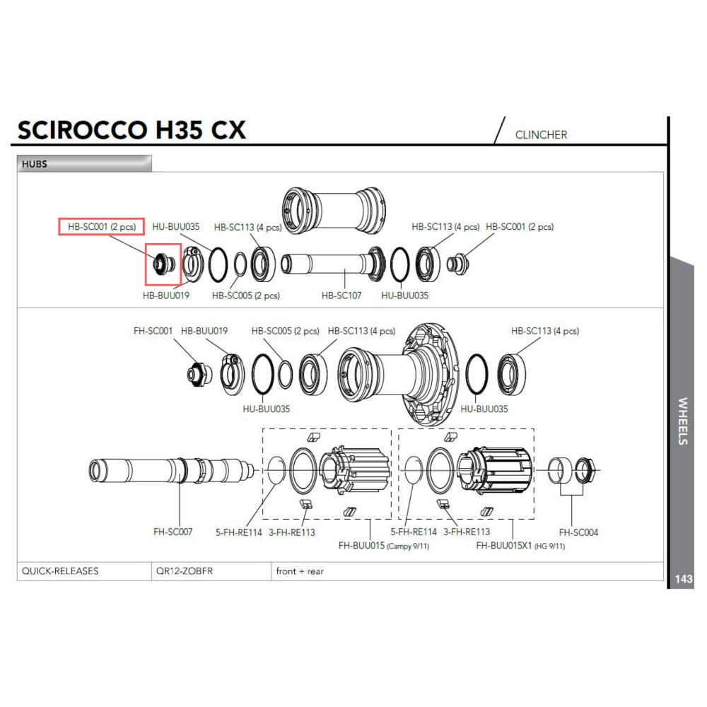 Campagnolo Genuine Spare Part HB-SC001