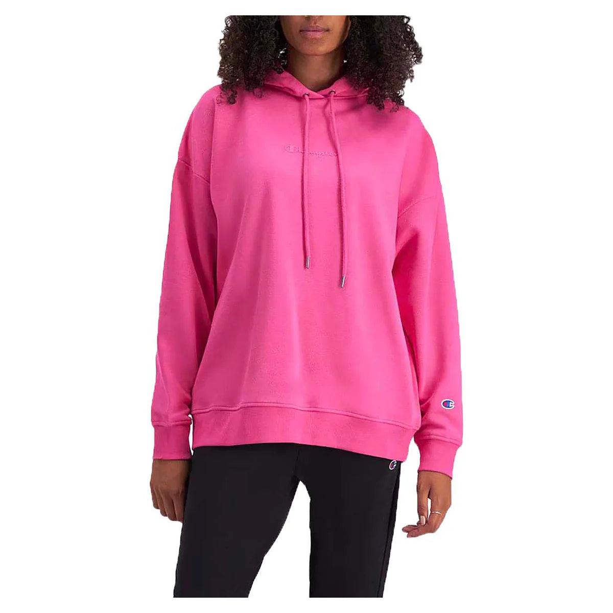 Champion Womens Script Tonal Fleece Hoody - Pink