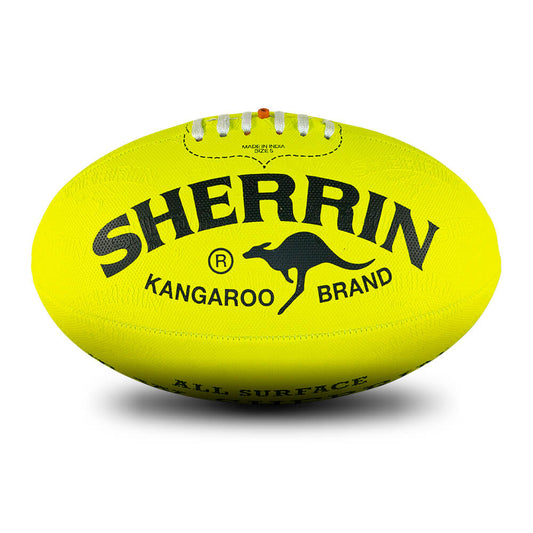 Sherrin Neon/Lime Synthetic Australian Rules Football - Size 5