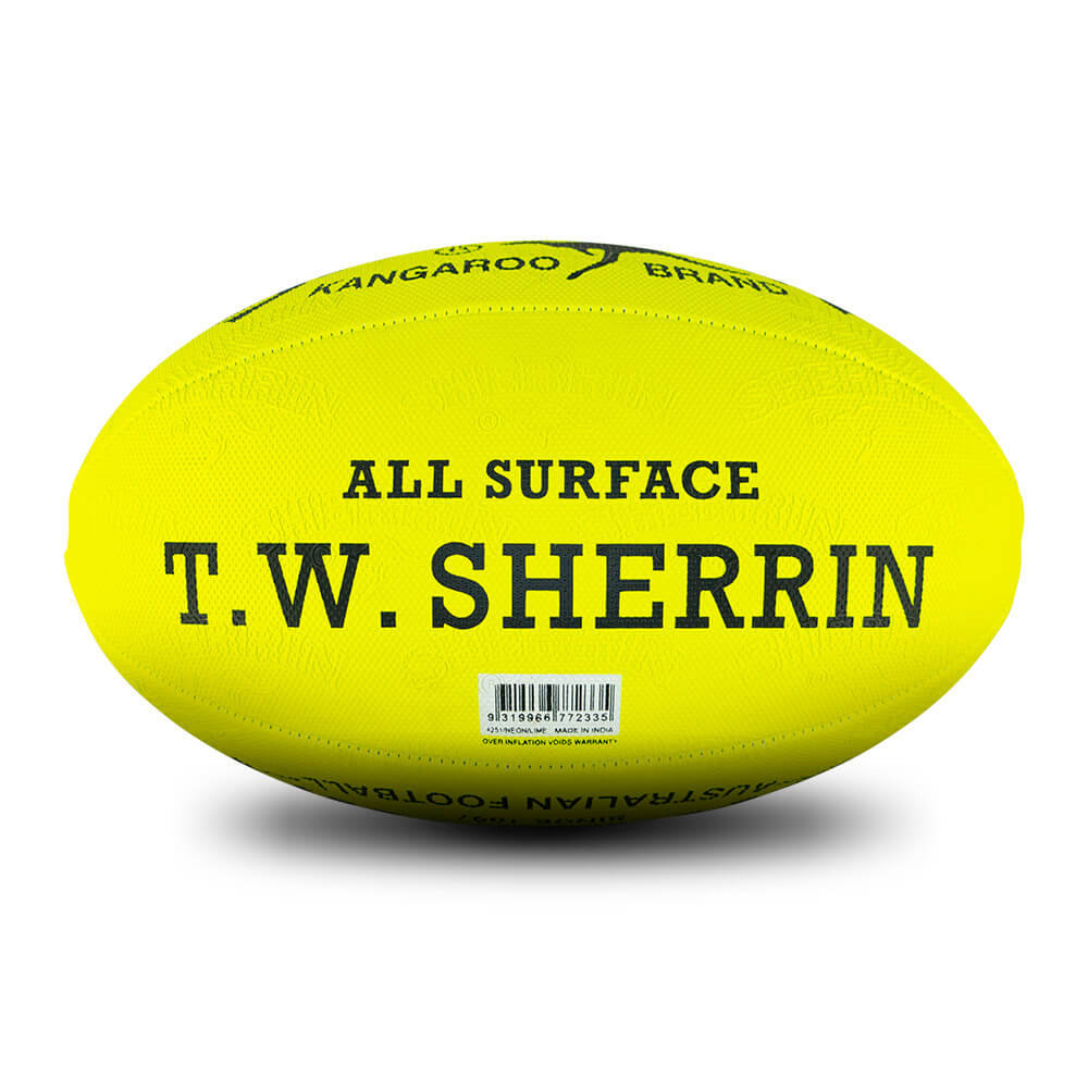 Sherrin Neon/Lime Synthetic Australian Rules Football - Size 5