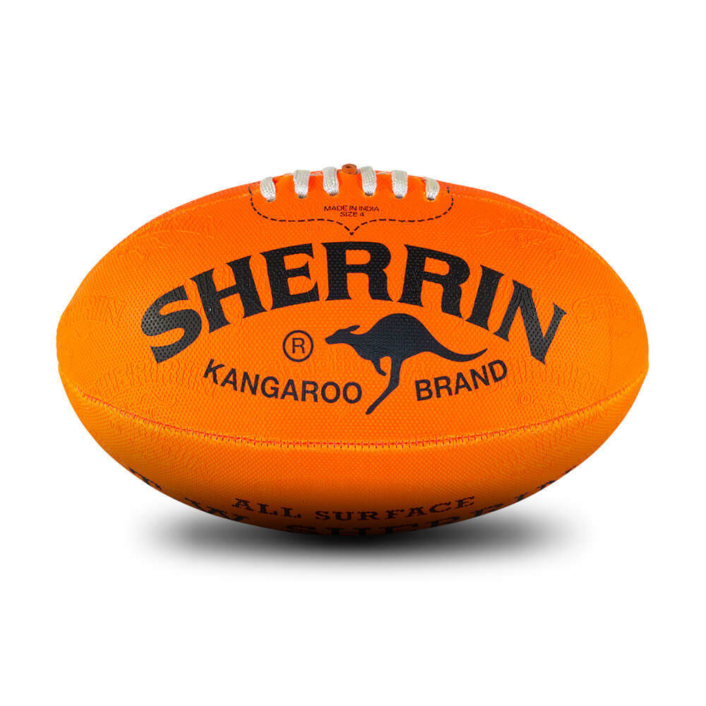 Sherrin Neon/Orange Synthetic Australian Rules Football - Size 4