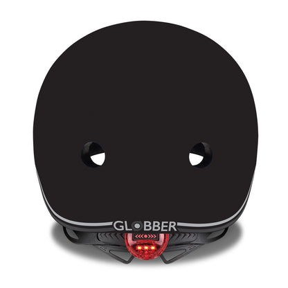 Globber Kids Helmet w/Flashing LED Light - Black