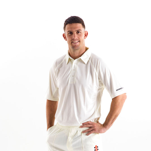 Gray-Nicolls Legend Mid Sleeve Cricket Shirt - Cream