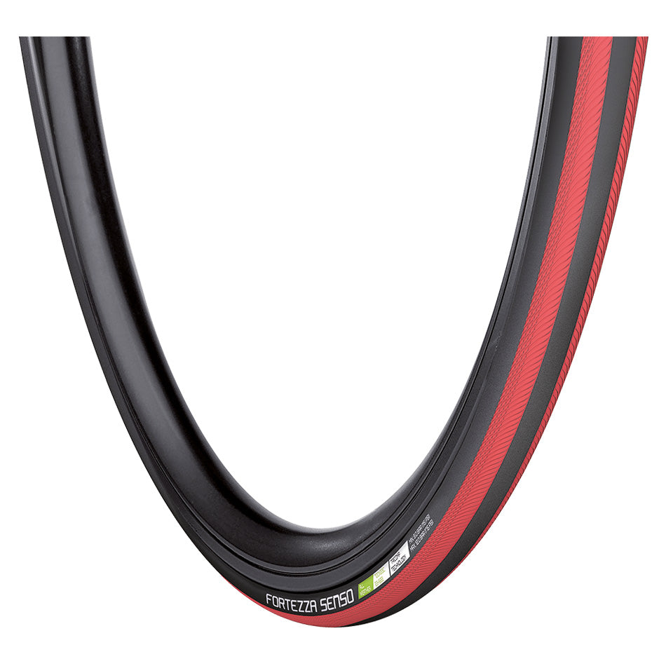 Vredestein Fortezza Senso All Weather Tyres - 700 x 23mm Red/Black