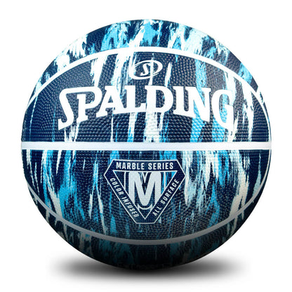 Spalding Marble Outdoor Basketball - Navy/Light Blue