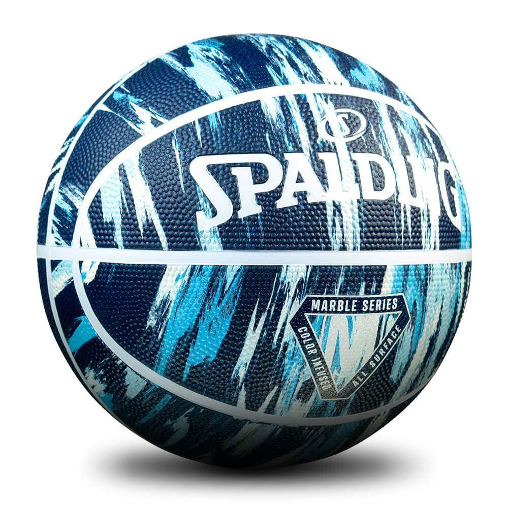 Spalding Marble Outdoor Basketball - Navy/Light Blue