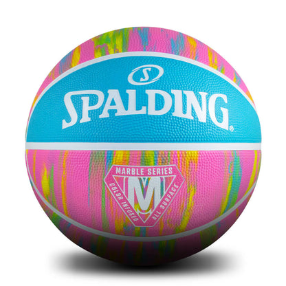 Spalding Marble Outdoor Basketball - Pink/Multi