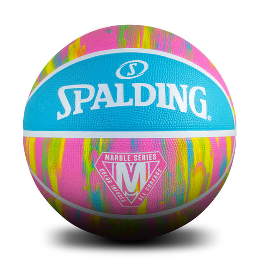 Spalding Marble Outdoor Basketball - Pink/Multi