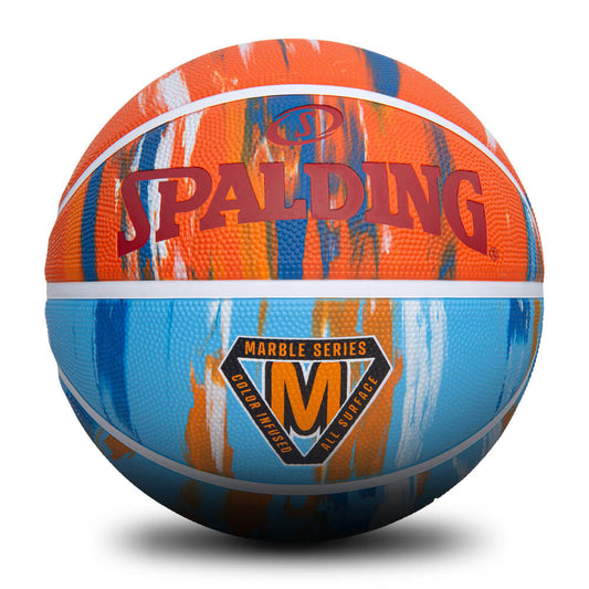 Spalding Marble Outdoor Basketball - Orange/Blue