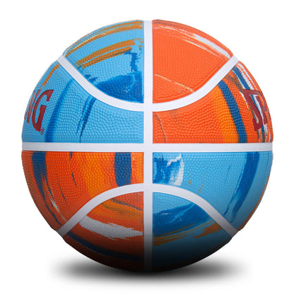 Spalding Marble Outdoor Basketball - Orange/Blue