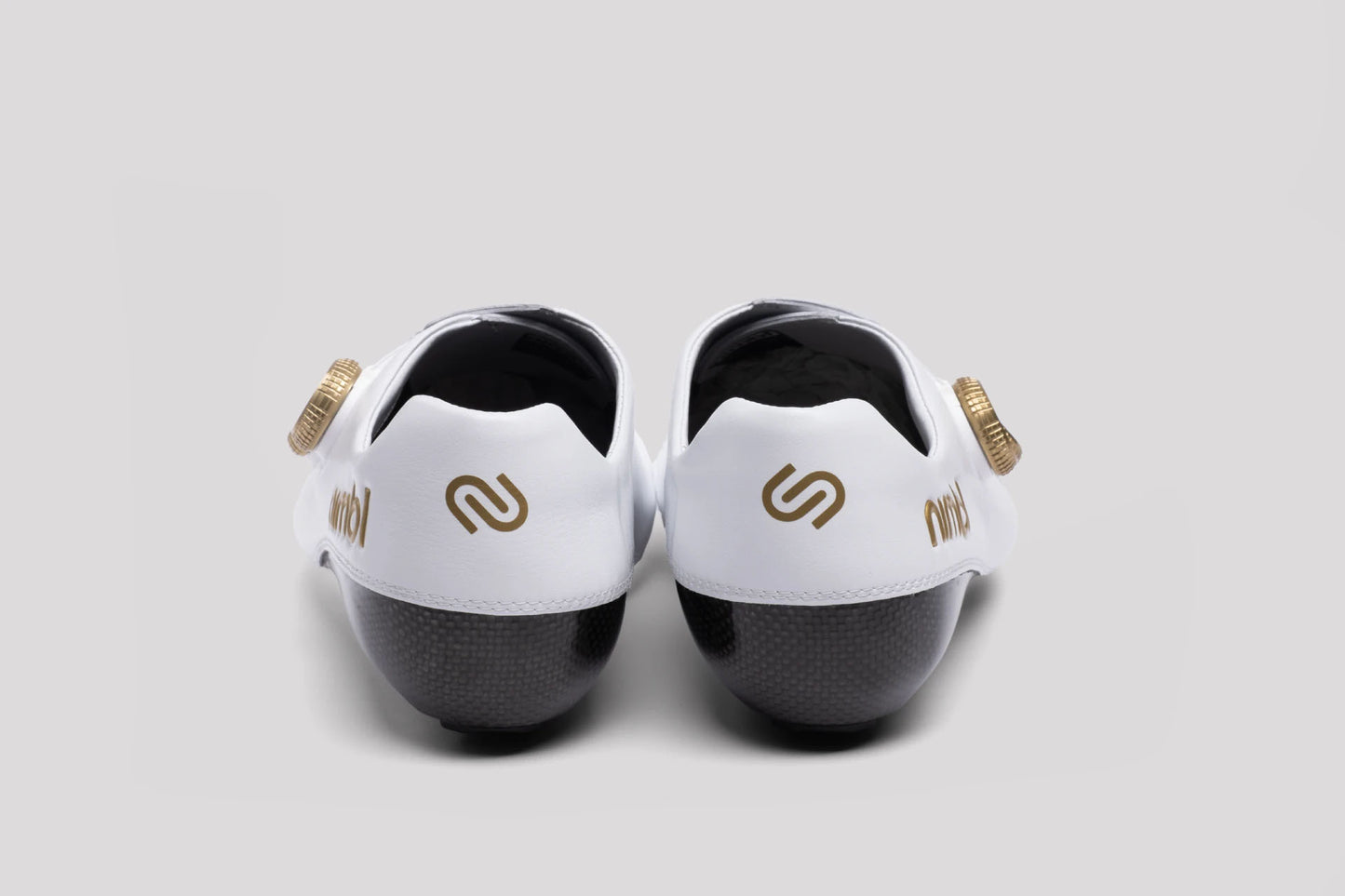 NIMBL Ultimate Glide Cycling Shoes - White /Gold