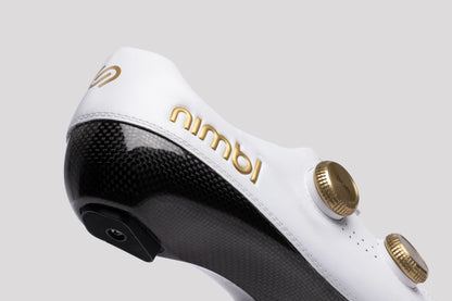 NIMBL Ultimate Glide Cycling Shoes - White /Gold