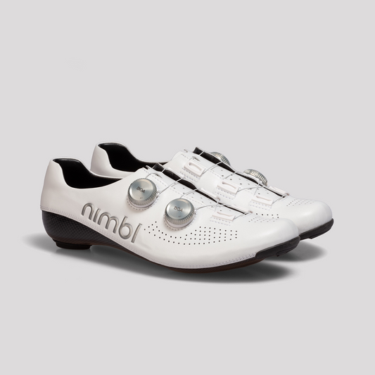 NIMBL Ultimate Cycling Shoes - White/Silver