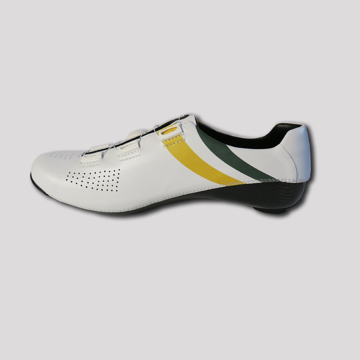 NIMBL Ultimate Cycling Shoes - White Green/Gold