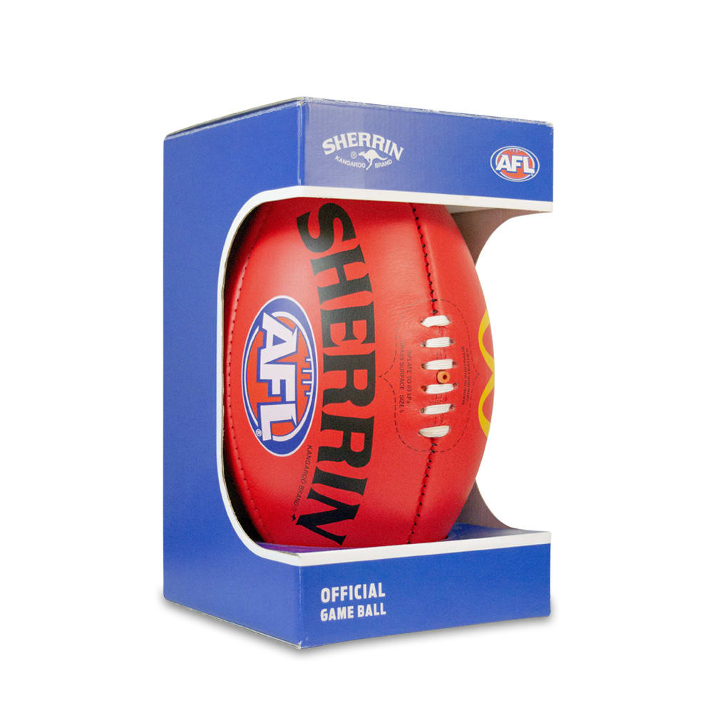 Sherrin KB Official AFL Game Ball (Box) - Red