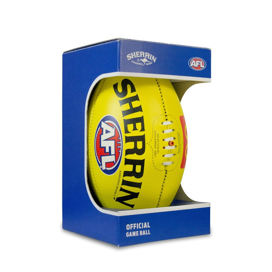 Sherrin KB Official AFL Game Ball (Box) - Yellow