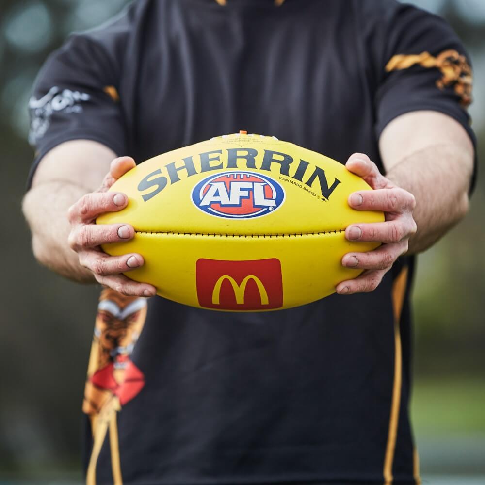 Sherrin KB Official AFL Game Ball (Box) - Yellow