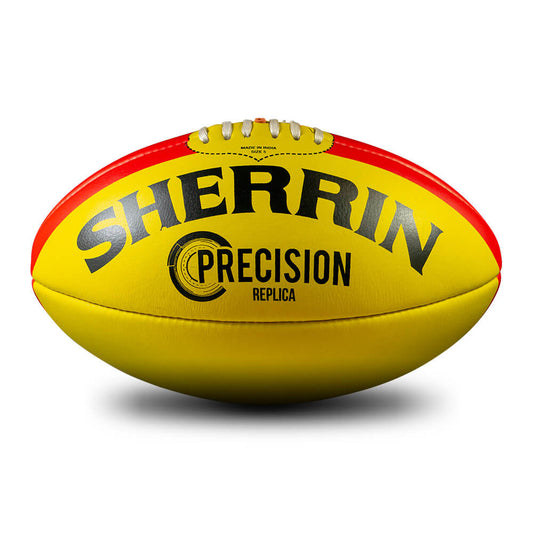 Sherrin Precision Replica Leather Football - Yellow