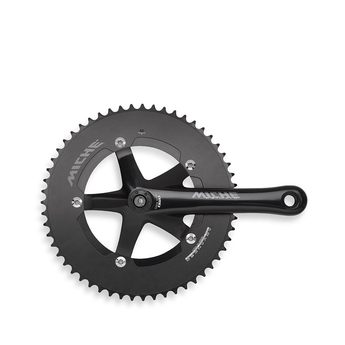 Miche Primato Pista Crankset - Black 165mm 52T