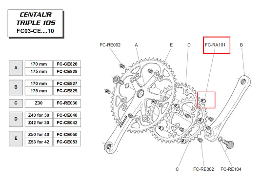 Campagnolo Genuine Part FC-RA101