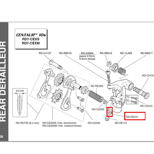 Campagnolo Genuine Spare Part RD-RE211