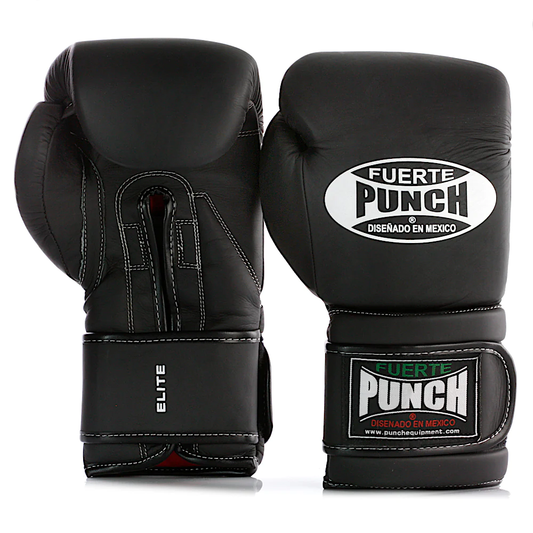 Punch Mexican Fuerte Elite Boxing Gloves - Black Matte