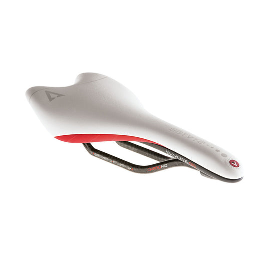 Astute Skylite SR Carbon Rail Saddle - White / Red