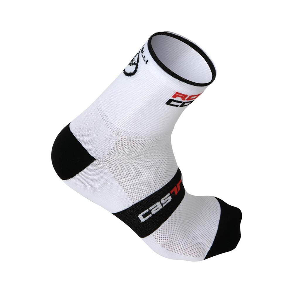 Castelli Rosso Corsa 9cm Socks - White/Black