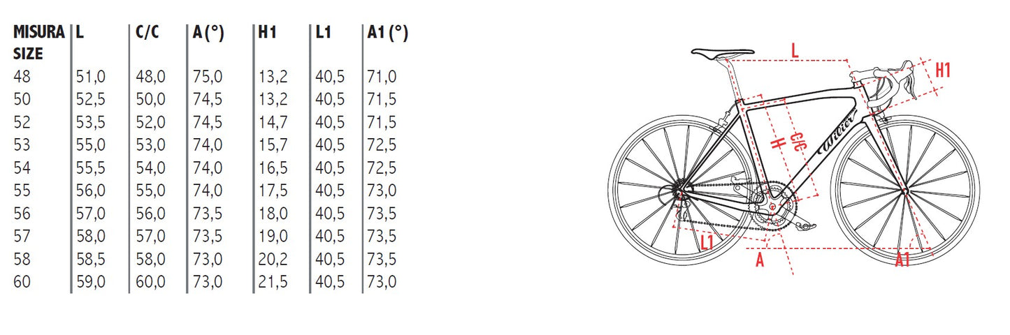 Wilier Superleggera Cromor Steel - Black / White