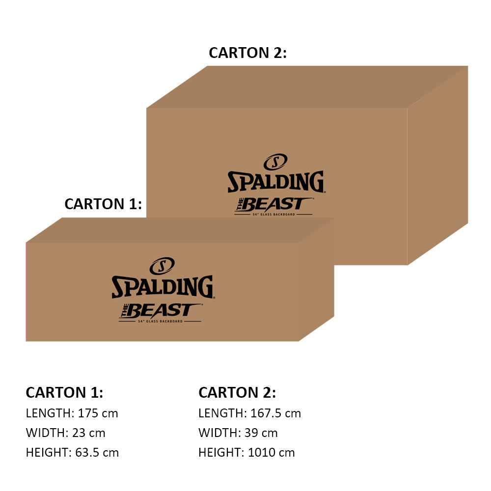 Spalding 54" The Beast Glass Basketball System