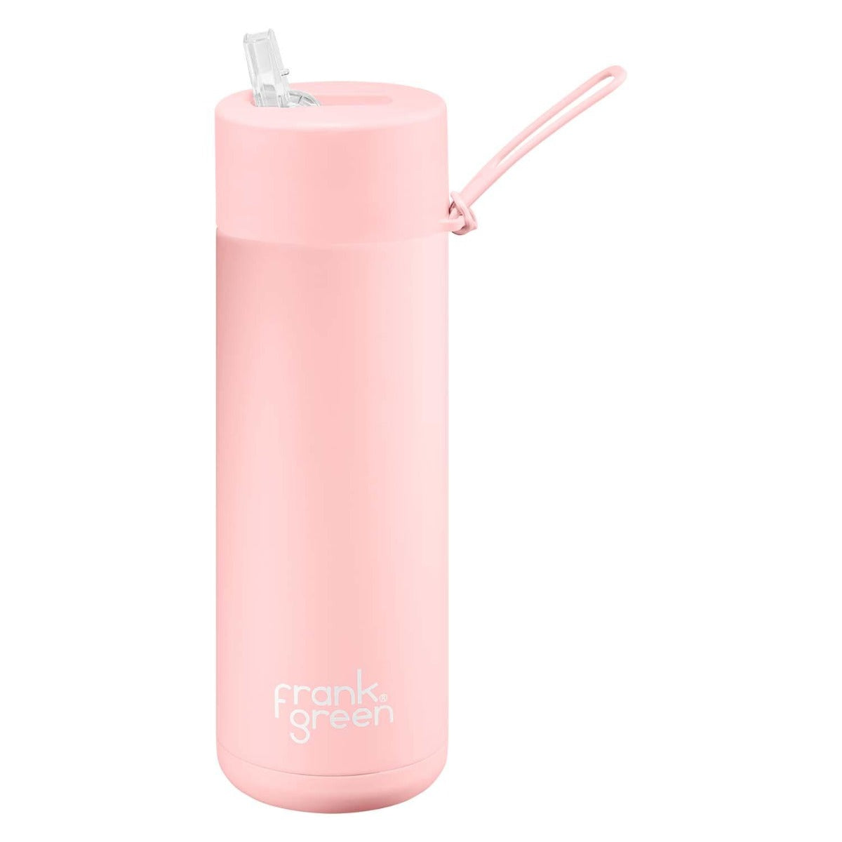 Frank Green Ceramic Reusable Straw Lid Bottle - Blushed Pink - 595ml
