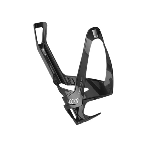 Elite Rocko Carbon Bottle Cage - Mat Black/Gloss White